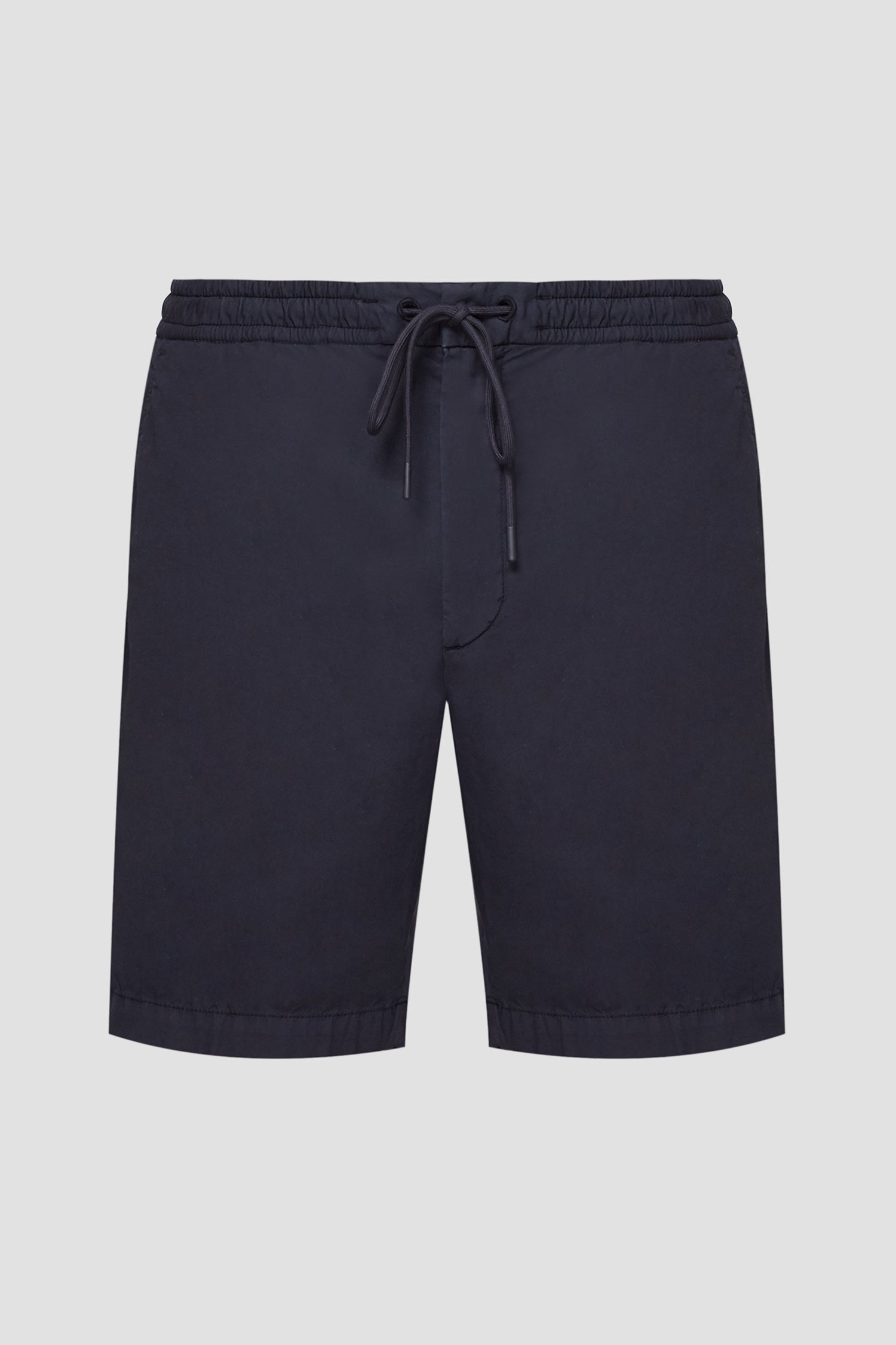 Shorts relaxed fit en popelín de algodón elástico - Marino -