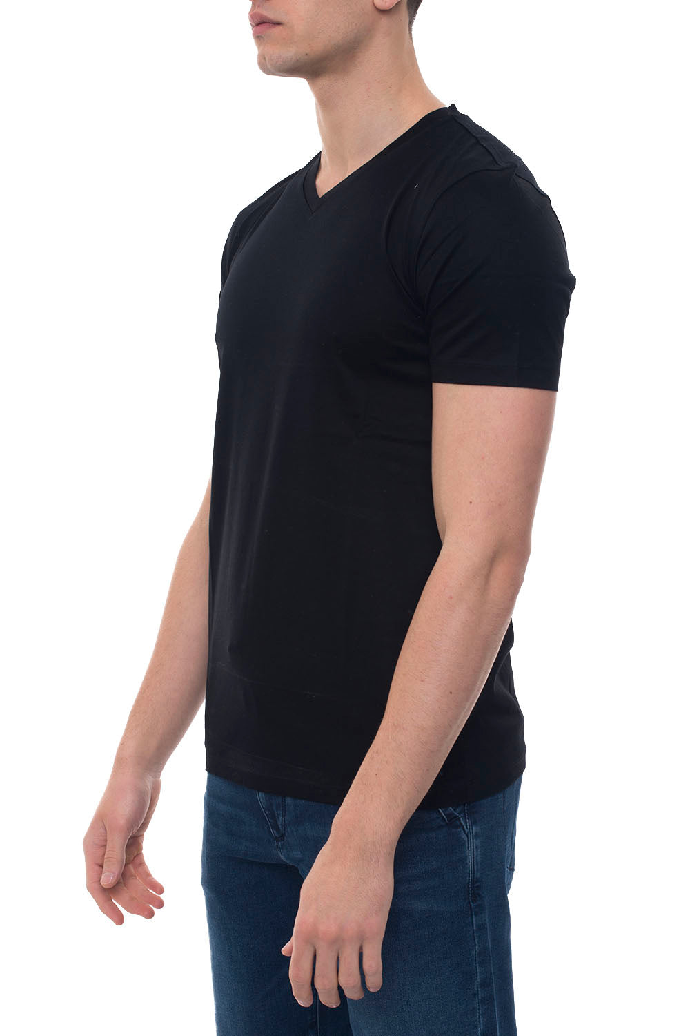 Camiseta Negra Cuello en V HUGO BOSS